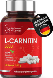 Redfood L-Carnitin Kapseln vegan ohne Zusatzstoffe – Bild 1 von 2