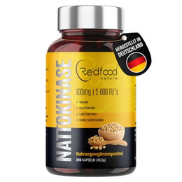 Redfood Nattokinase Kapseln vegan hochdosiert 290 Kapseln – Bild 1 von 3