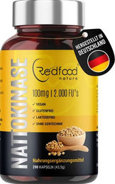 Redfood Nattokinase Kapseln vegan ohne Zusatzstoffe – Bild 1 von 2