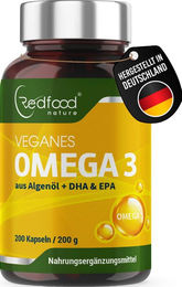 Redfood Omega 3 Algenöl Vegan Kapseln – Bild 1 von 2