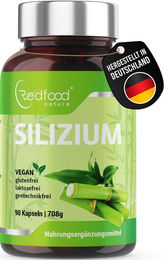 Redfood Silizium Kapseln mit Bambusextrakt vegan und vegetarisch ohne Zusatzstoffe – Bild 1 von 2