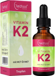 Redfood Vitamin K2 MK-7 Tropfen ohne Zusatzstoffe – Bild 1 von 1