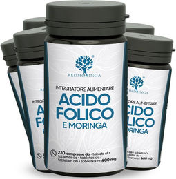 RedMoringa Folsäure Bio Nahrungsergänzungsmittel Tabletten vegan glutenfrei für Schwangere und Stillende – Bild 1 von 4