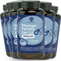 RedMoringa Kinderwunsch Mann Kapseln mit L-Carnitin, Lycopin, Selen, Zink und Bio Moringa, vegan, glutenfrei, 360 Kapseln – Bild 1 von 4