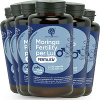 Produktbild von RedMoringa Kinderwunsch Mann Kapseln mit L-Carnitin, Lycopin, Selen, Zink und Bio Moringa, vegan, glutenfrei, 360 Kapseln