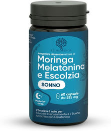 RedMoringa Melatonin mit Escolzia, Griffonia und Bio Moringa Kapseln 60 Stück – Bild 1 von 3
