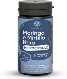 RedMoringa Venen Kapseln mit Heidelbeerextrakt, Rotweinlaub und Bio Moringa, vegan und ohne Zusatzstoffe, 60 Tage Vorrat – Bild 1 von 7