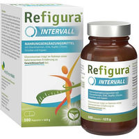 Produktbild von Refigura Intervall Kapseln vegan glutenfrei laktosefrei von HeilpflanzenWohl GmbH 160 Stück