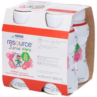 Produktbild von Resource Junior Fasertrinken Erdbeere 200 ml, 4 Stück mit Ballaststoff-Komplex