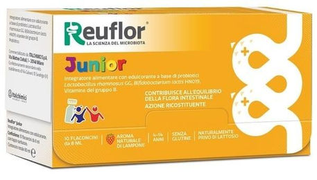 REUFLOR JUNIOR Recordati Pharma Probiotikum Flüssigkeit zuckerfrei für Kinder 10 Fläschchen à 8 ml – Bild 1 von 1