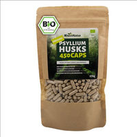 Produktbild von RheinNatur Bio Flohsamenschalen Kapseln vegan ohne Zusatzstoffe