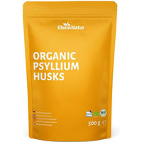 Produktbild von RheinNatur Bio Flohsamenschalen Pulver vegan und ohne Zusatzstoffe