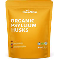 Produktbild von RheinNatur Bio Flohsamenschalen Pulver vegan und ohne Zusatzstoffe