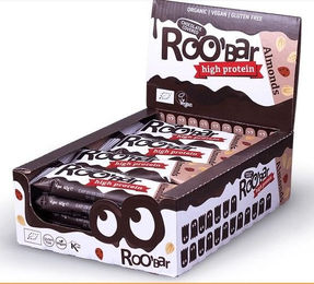 Roo'bar Proteinriegel Mandel Schokolade vegan glutenfrei bio – Bild 1 von 2