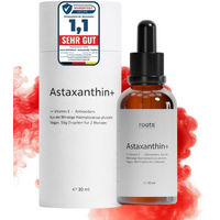 Produktbild von roots Naturals Astaxanthin Tropfen mit Vitamin-Kombination vegan und ohne Zusatzstoffe