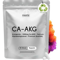 Produktbild von roots Naturals Calcium-Alphaketoglutarat CaAKG vegan Kapseln 1000 mg ohne Zusatzstoffe