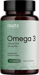 roots NATURALS Omega 3 Premium Fischöl Kapseln 60 Stück – Bild 1 von 1