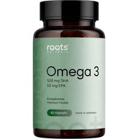 Produktbild von roots NATURALS Omega 3 Premium Fischöl Kapseln 60 Stück