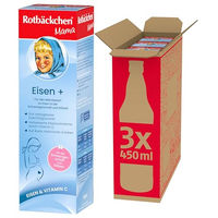 Produktbild von Rotbäckchen Mama Eisen+ Flüssig für Schwangere und Stillende 3er Pack (3 x 450 ml) pflanzlicher Ursprung