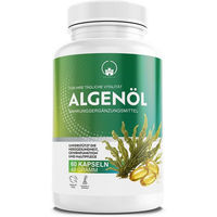 Produktbild von Saint Nutrition Algenöl Kapseln Vegan mit Omega 3 Fettsäuren DHA und EPA ohne Zusatzstoffe