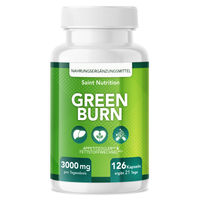 Produktbild von Saint Nutrition Green Burn Kapseln mit Glucomannan, Cholin, Vitamin B1 und Vitamin B6 hochdosiert
