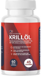 Saint Nutrition Krillöl Kapseln mit Omega 3 Fettsäuren ohne Zusatzstoffe – Bild 1 von 3