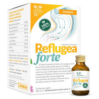 Produktbild von Salugea Reflugea Forte Magensäure-Kontrolle mit Malve, Mucosave FG, Mastiha-Harz, Amla, Feige und Linde, vegan und glutenfrei, 18 Fläschchen à 10 ml