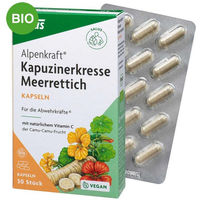 Produktbild von Salus Alpenkraft Kapuzinerkresse-Meerrettich Kräuter-Komplex Kapseln Bio vegetarisch 30 Stück