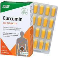 Produktbild von Salus Curcumin 202 Bioaktiv Kapseln mit Curcuma-Extrakt laktosefrei und glutenfrei 60 Kapseln
