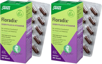 Salus Eisen Gluconat mit B-Komplex Kapseln laktosefrei und glutenfrei für Frauen – Bild 1 von 1