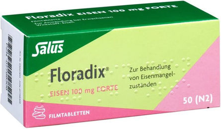 Salus Floradix Eisen 100 mg forte Tabletten für Schwangere und Stillende 50 Stück – Bild 1 von 4