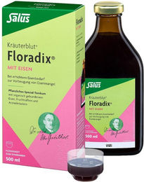 Salus Floradix Eisen Lösung mit Eisen-Gluconat für Schwangere und Stillende 500 ml – Bild 1 von 2