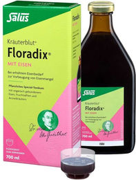 Salus Floradix Kräuterblut mit Eisen Gluconat Flüssig laktosefrei und glutenfrei – Bild 1 von 2
