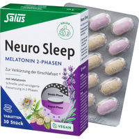 Produktbild von Salus Neuro Sleep Melatonin 2-Phasen Tabletten laktosefrei und glutenfrei 30 Stück