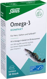 Salus Omega-3 Kompakt aus reinem Alaska-Seelachsöl 30 Kapseln – Bild 1 von 2
