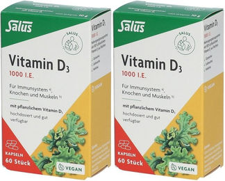 Salus Vitamin D3 1000 Vital-Kapseln vegan für Senioren 120 Kapseln – Bild 1 von 1