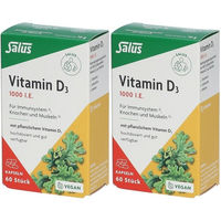 Produktbild von Salus Vitamin D3 1000 Vital-Kapseln vegan für Senioren 120 Kapseln