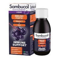 Produktbild von Sambucol Immuno Forte Flüssig 120 ml glutenfrei alkoholfrei ohne Zusatzstoffe für Erwachsene und Kinder