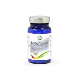 SanaAktiv Vitamin D3 mit Vitamin K2 MK-7 1000 IE Kapseln vegan glutenfrei laktosefrei – Bild 1 von 1
