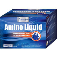 Produktbild von SanaExpert Amino Liquid Trinkampullen mit BCAAs und 14 weiteren Aminosäuren glutenfrei und laktosefrei