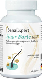 SanaExpert Haar Forte Gold Zink Biotin Selen Kombination vegan glutenfrei laktosefrei Kapseln – Bild 1 von 2