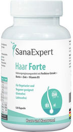 SanaExpert Haar Forte Kapseln mit Zink, Biotin und Selen, laktosefrei und glutenfrei, 120 Kapseln – Bild 1 von 3