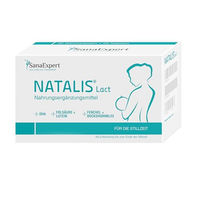 Produktbild von SanaExpert Natalis Lact Stillzeit-Komplex mit Vitaminen, Mineralstoffen und Omega-3 Kapseln, 90 Stück, gluten- und laktosefrei