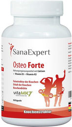 SanaExpert Osteo Forte Kapseln mit Calcium, Vitamin D3, K2 und Mangan, glutenfrei und laktosefrei, 120 Kapseln – Bild 1 von 2