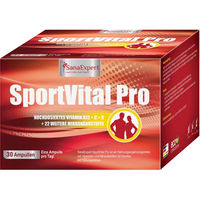 Produktbild von SanaExpert SportVital Pro Trinkampullen mit L-Carnitin für Sportler vegan glutenfrei laktosefrei 30 Stück