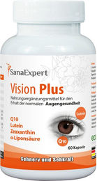 SanaExpert Vision Plus Kapseln mit Tagetes-Extrakt, Lutein, Zeaxanthin, Q10 und Vitamin A, glutenfrei und laktosefrei – Bild 1 von 1