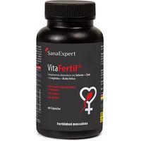 Produktbild von SanaExpert VitaFertil Kapseln für Männer mit L-Arginin, Selen, Zink, Folsäure und Vitaminen, vegetarisch, glutenfrei und laktosefrei