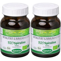 Produktbild von Sanatur BIO Spirulina Pulver vegan und ohne Zusatzstoffe