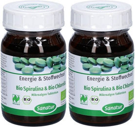 Sanatur Bio Spirulina und Bio Chlorella Mikroalgen Superfood-Mischung Tabletten bio glutenfrei laktosefrei – Bild 1 von 1