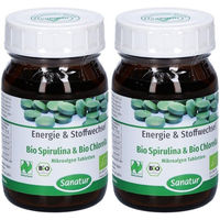 Produktbild von Sanatur Bio Spirulina und Bio Chlorella Mikroalgen Superfood-Mischung Tabletten bio glutenfrei laktosefrei